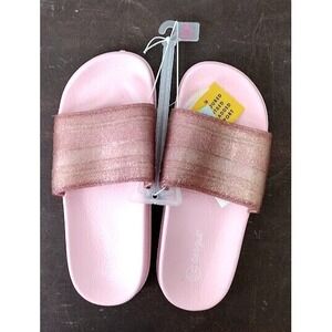 Cat Jack Kids Girls Pink Glitter Slides Sandals Size M‎ 2/3